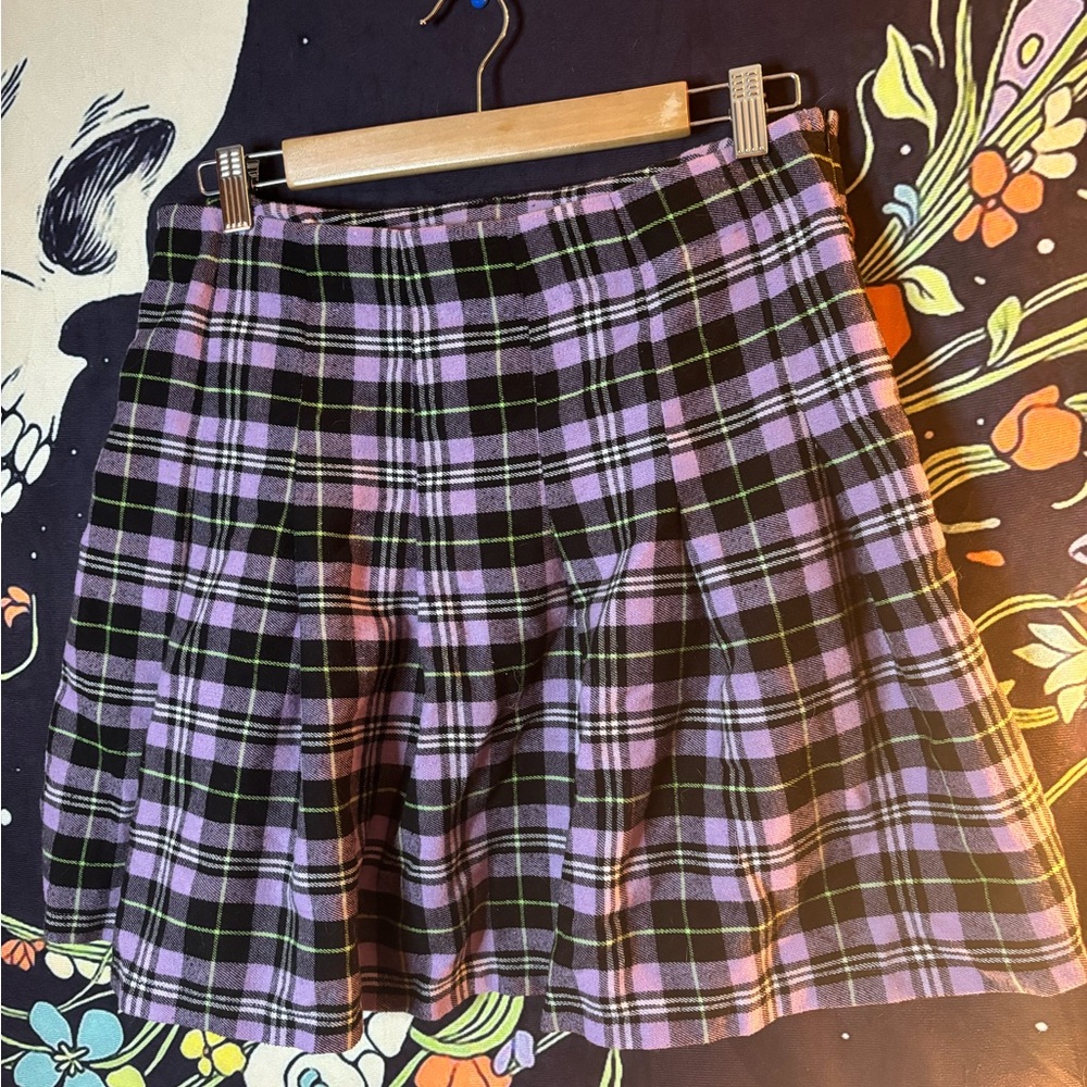 Cute purple plaid skirt